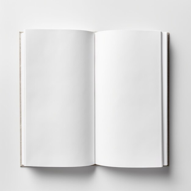 Photo mockup of a blank empty book