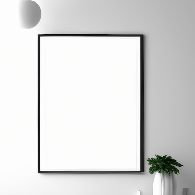 mockup of blank picture frame