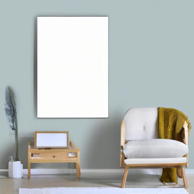Photo mockup of blank picture frame
