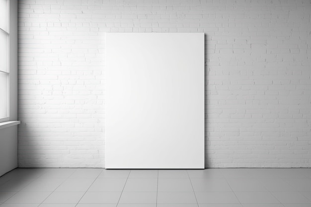 Mockup of a blank white background