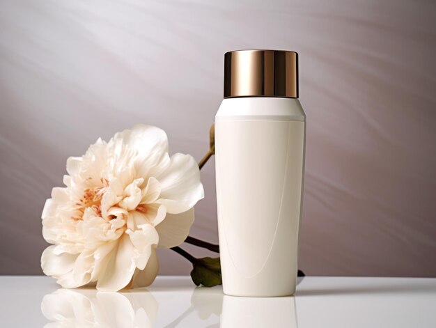 Mockup of bottle of cream skin product cosmetic container