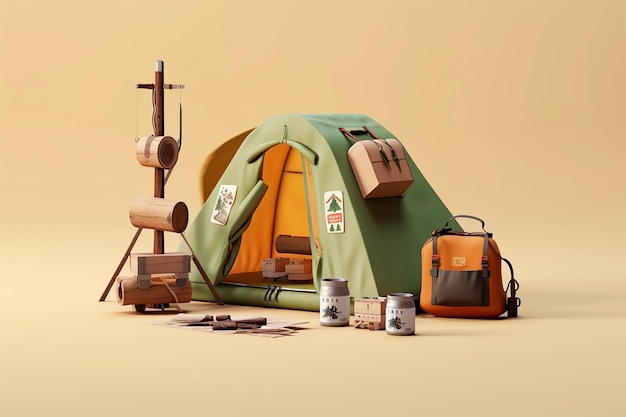 a mockup of a camping accessory AI generated