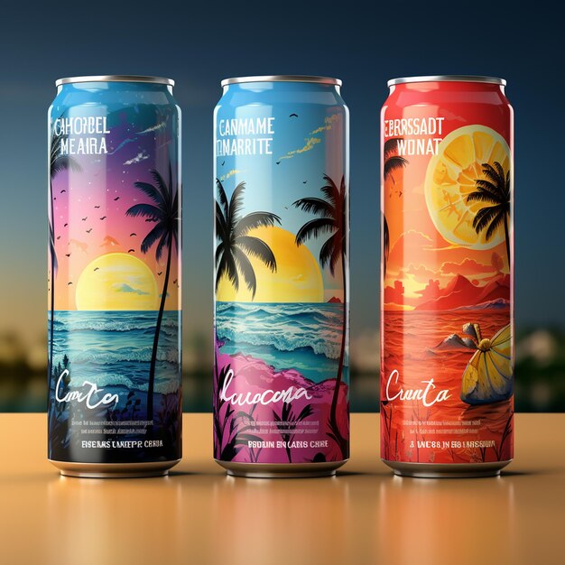 Mockup canned drink eye catching