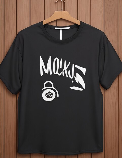 mockup clothing black tshirt blank