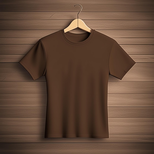 Mockup clothing brown tshirt blank