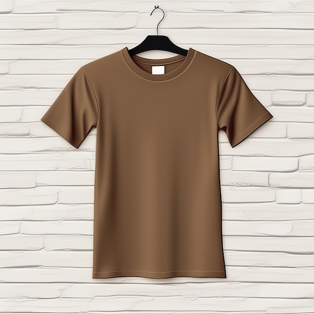 Mockup clothing brown tshirt blank