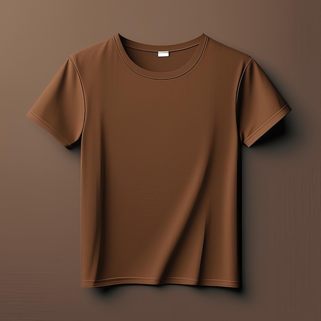 モックアップ服 茶色のTシャツ 空白