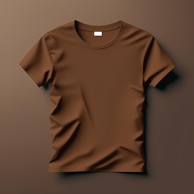 Mockup clothing brown tshirt blank