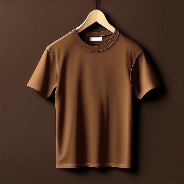 Mockup clothing brown tshirt blank