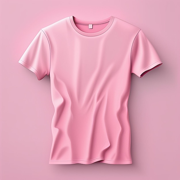 Photo mockup clothing pink tshirt blank