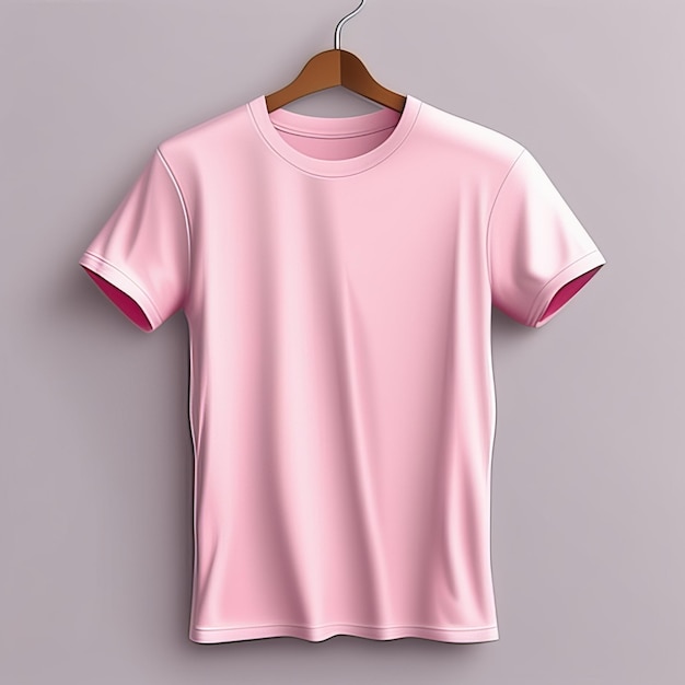 Mockup clothing pink tshirt blank