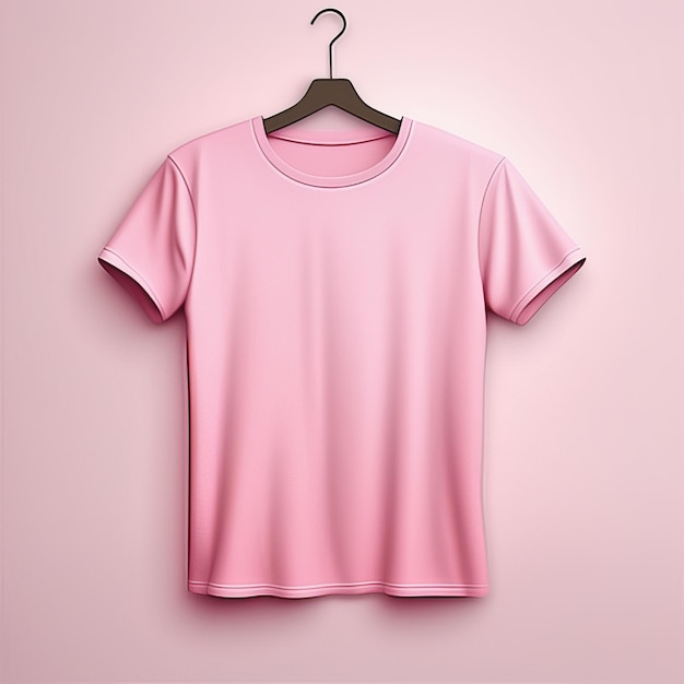 Mockup clothing pink tshirt blank