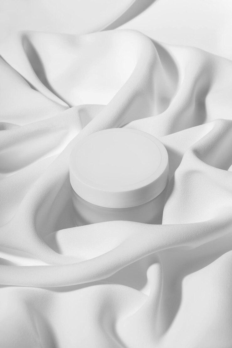 Mockup for the cream logo Advertising photo of the creams lightness