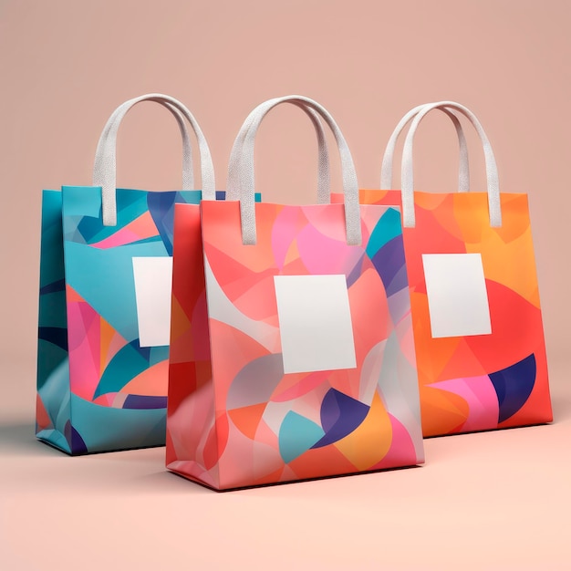 Mockup creative design of a shopping bag for retail