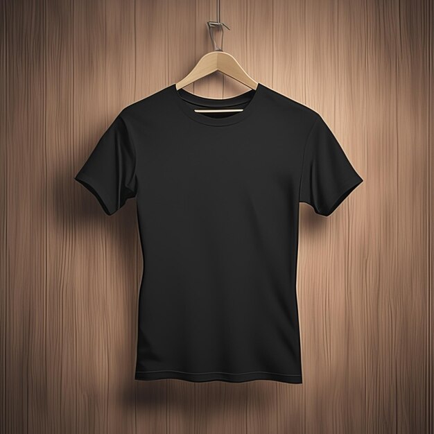 Mockup design of black tshirt blank