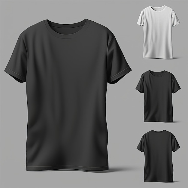 Mockup design of black tshirt blank