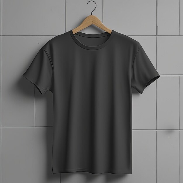 Mockup design of black tshirt blank