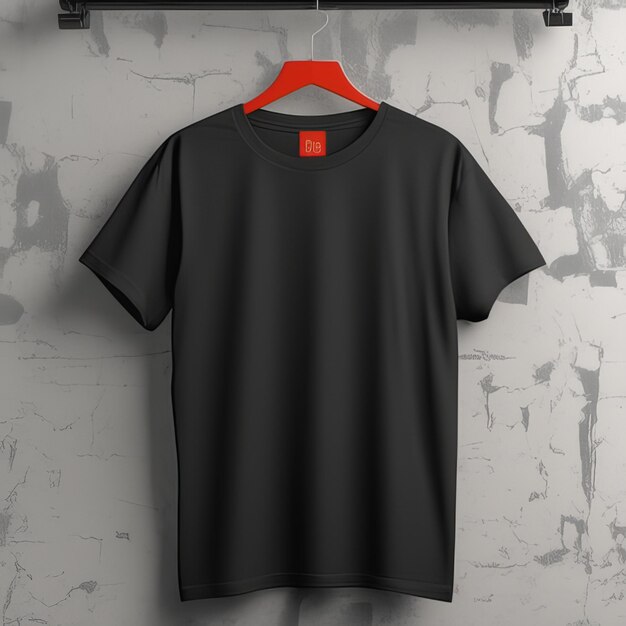 Mockup design of black tshirt blank