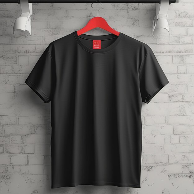 Mockup design of black tshirt blank