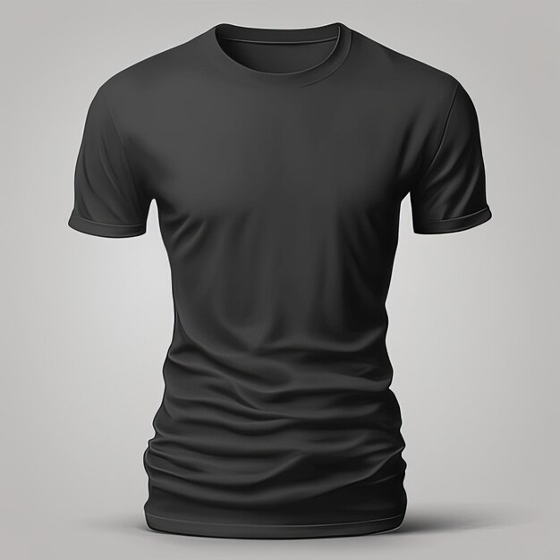 Mockup design of black tshirt blank