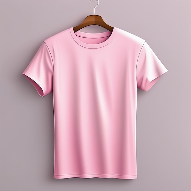 Mockup design of pink tshirt blank