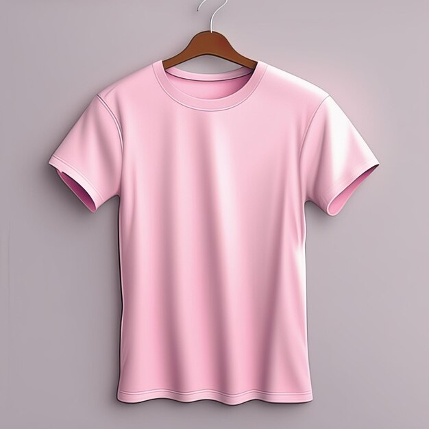 Mockup design of pink tshirt blank