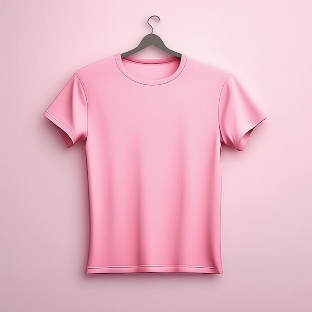 Mockup design of pink tshirt blank