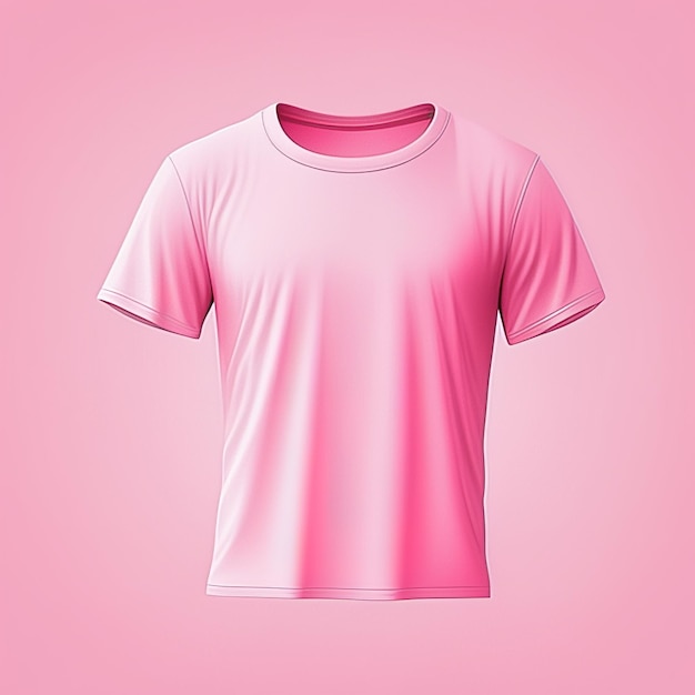 Mockup design of pink tshirt blank