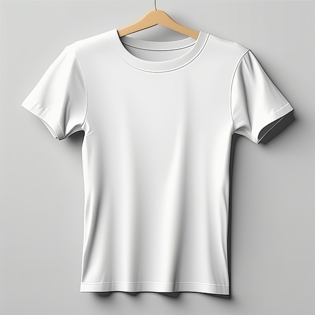 Mockup design of white tshirt blank