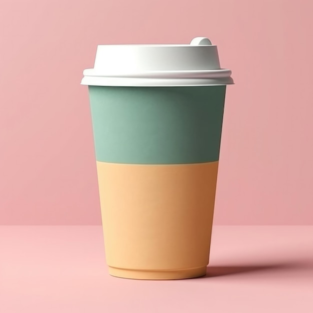 Mockup of a disposable coffee cup