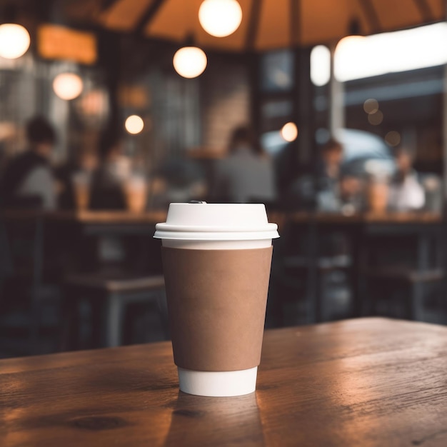 Mockup of a disposable coffee cup