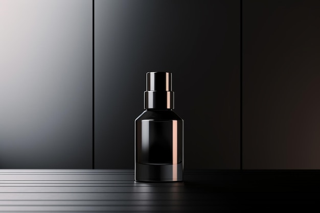 Mockup of elegant dropper bottle on a minimalist studio background