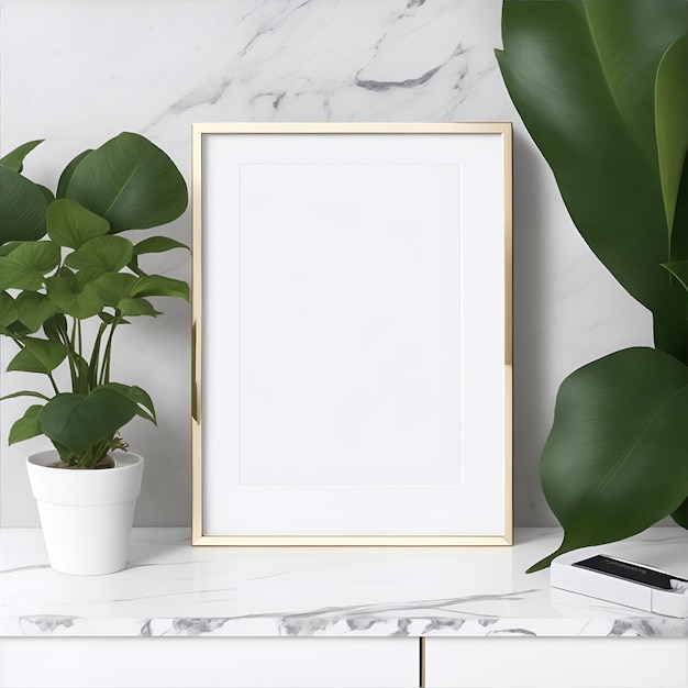 Mockup empty photo frame