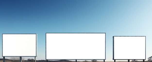 Mockup Four Billboards With A Space For Your Logo Or Image In T