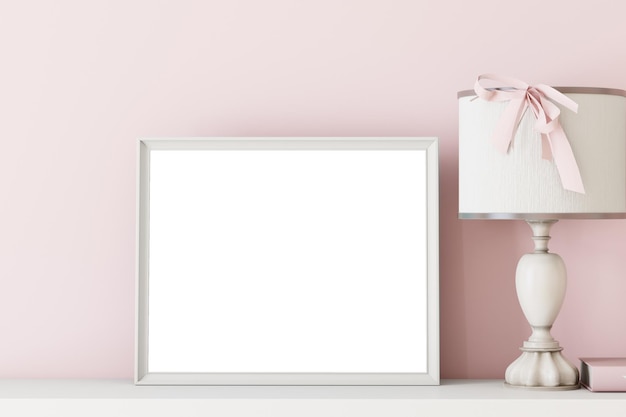 Photo mockup frames three frame mockup children room kids room nursery mockup 3d rendering