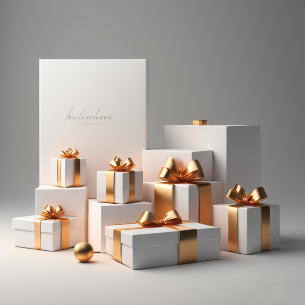 mockup geschenken met witte achtergrond