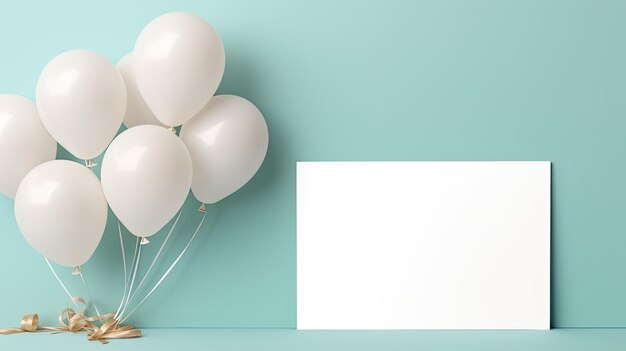 Mockup of greeting card with space for design presentation