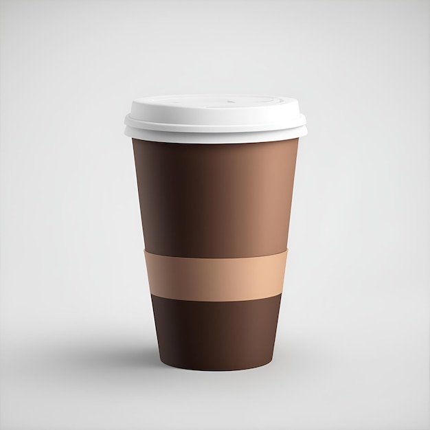 Mockup image of a coffee paper cup AI generated