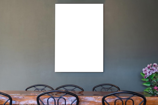 Фото Мокет изображения пустых рекламных щитов, плакатов на белом экране, пустых рамок для фотографий для вашего дизайна