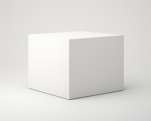 Foto mockup isolato scatola di cartone bianco foto stock nello stile di
