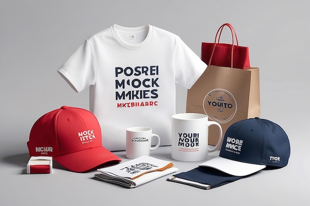 Foto mockup-kit voor promotiegoederen