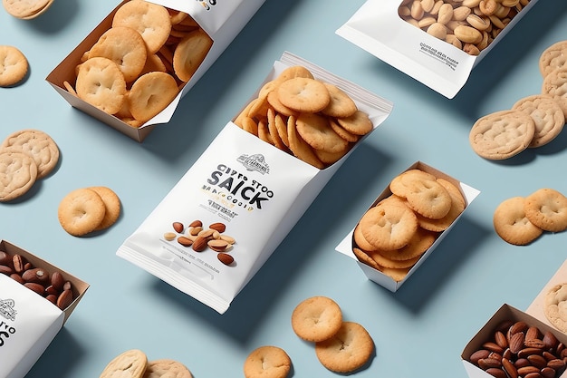 Mockup-kit voor snackverpakkingen