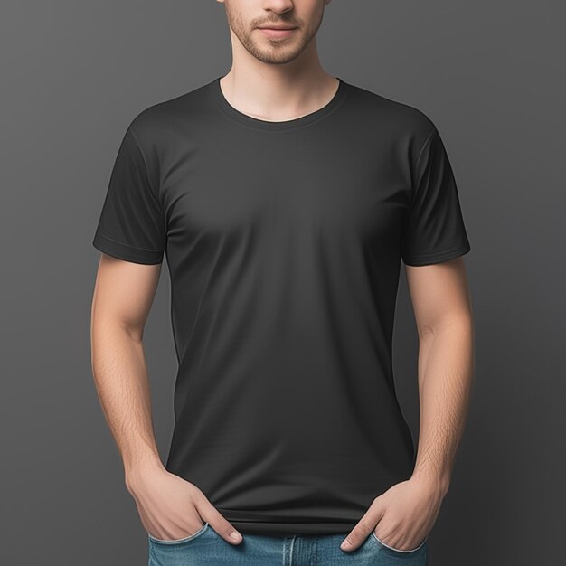 Mockup kleding zwarte tshirt leeg