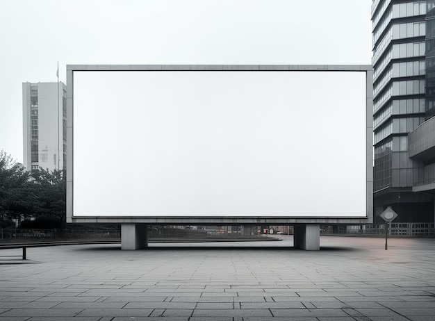 Mockup Leeg Billboard voor het gebouw Stock Foto Ima