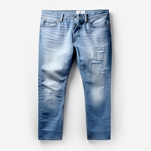 mockup of man jeans pent with white background