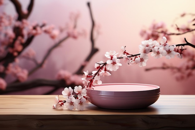 Mockup met Sakura achtergrond