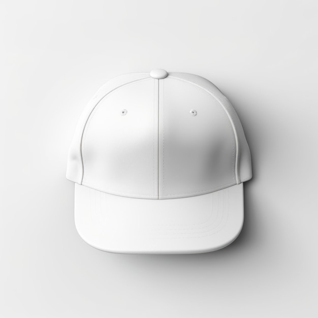 사진 회색 배경 에 고립 된 색 평평 한 야구 모자 앞 의 모형