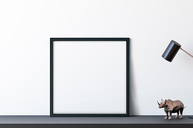 Photo mockup office mockup black frame interior mockup for art