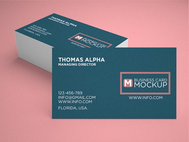 Mockup-ontwerp van visitekaartjes