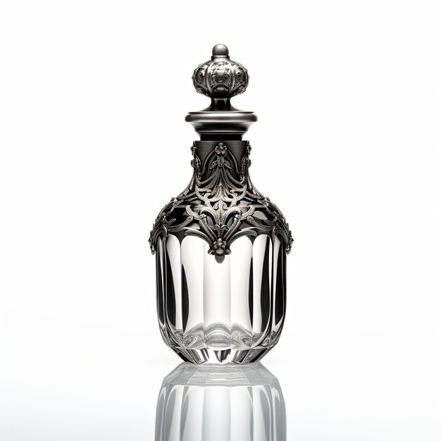 Photo mockup of perfume bottle in a minimalist scene